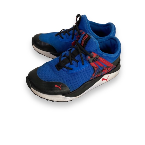 PUMA Pacer Future Splatter Kids Boy’s Blue Runner Sneakers Shoes Size 12C/17.5cm - Picture 2 of 15